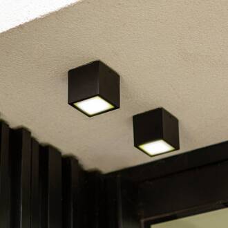 Lutec LED buiten plafondlamp Gemini XS, 4.000K antraciet