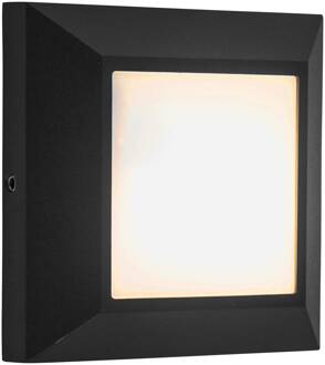 Lutec LED buitenwandlamp Helena, frontaal 10 cm zwart mat zwart, wit