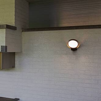Lutec LED buitenwandlamp Polo van gegoten aluminium antraciet, wit
