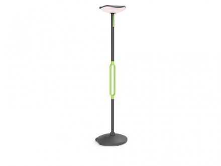 Lutec Poppy - Draagbare LED Solorlamp met Bluetooth Speaker - Donkergrijs met Groen Accent