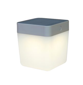 Lutec Solar Cube | Tafellamp | Voor buiten | LED | GRIJS