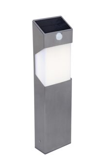 Lutec ST9079-450 SI Solstel Staande solarlamp met bewegingsmelder 2.3 W Neutraal wit RVS