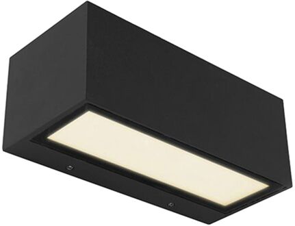Lutec Wandlamp Gemini Matzwart 20w