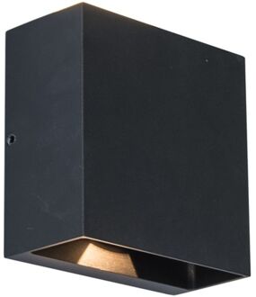 Lutec Wandlamp Gemini Zwart 10w