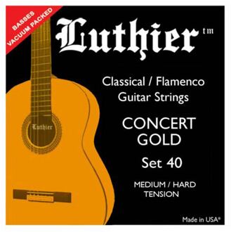 Luthier L-40 snarenset klassiek Concert Gold snarenset klassiek Concert Gold, bronze alloy, medium-hard tension