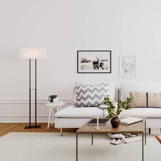 Luton vloerlamp, wit/zwart, 150cm wit, zwart
