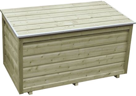 Lutra Kussenbox - Hout - Naturel - 140x67x67cm