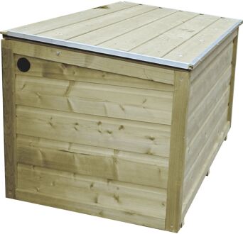 Lutra Kussenbox - Hout - Naturel - 160x67x67cm