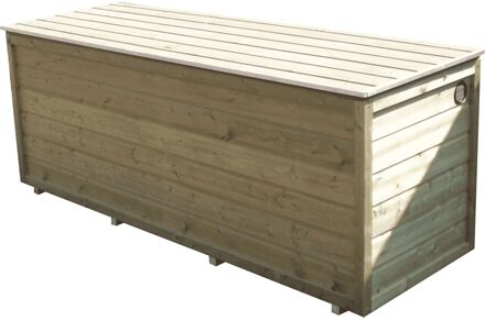 Lutra Kussenbox - Hout - Naturel - 200x100x84cm