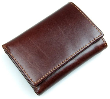 Luufan RFID Trifold Wallet Credit Card Holder With Secure ID Window Mens Leather Genuine Wallet