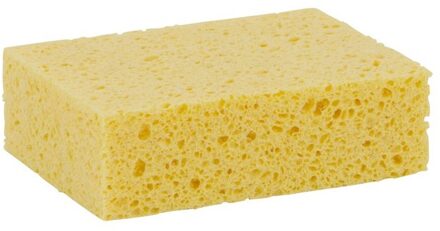 Luva Gele schoonmaakspons / viscose spons 13 x 9 x 3,5 cm - biologisch afbreekbaar - schoonmaakartikelen / keukensponzen Geel