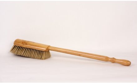 Luva Handstoffer grijs/wit chinees haar 45cm bruin