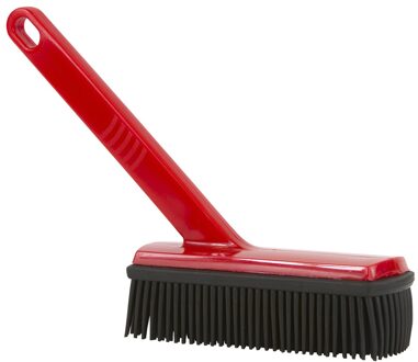 Luva Rubberborstel met greep 15x5cm rood