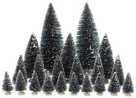 Luville Bristle Trees - set of 21 Multikleur