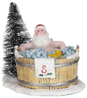 Luville Santa in hot tub - l9xw6,5xh6,5cm Multikleur