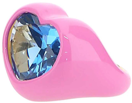 Lux Twee-Tone Zilveren Ring Dans LES Rues , Pink , Dames - 49 Mm,53 Mm,51 MM