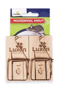 Luxan Muizenval Hout - Ongediertebestrijding - 2 stuks