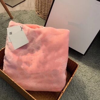 Luxe Adel Deken Noordelijke C Letters Deken Sjaal Hand Zachte, Warme Airconditioning Sofa Rode Deken Roze