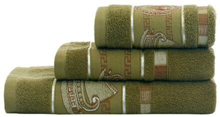 Luxe Badhanddoek Set,1 Grote Badhanddoeken, 1 Kleine Bad Towels1 Handdoeken, zachte Katoenen Sterk Absorberend Badkamer Handdoeken Volwassen donker groen