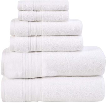 Luxe Badhanddoek Set 6Pc Zachte Absorberende En Dikke Katoenen Handdoeken Zacht En Absorberend Handdoeken Katoen Zeer Absorberend badkamer D mixed6PC