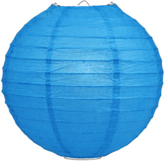 Luxe bol feest lampion - blauw - dia 35 cm - papier
