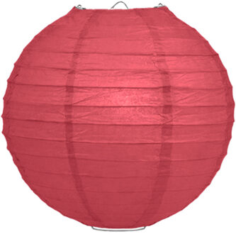 Luxe bol feest lampion - bordeaux rood - dia 35 cm - papier