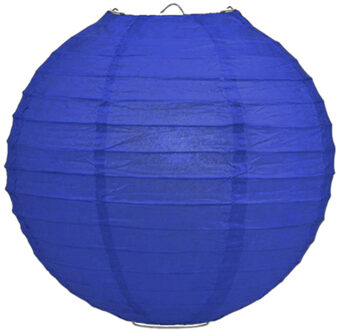 Luxe bol feest lampion - donkerblauw - dia 35 cm - papier