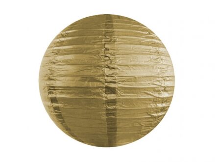 Luxe bol feest lampion - goud - dia 35 cm - papier Goudkleurig