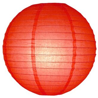 Luxe bol feest lampion - rood - dia 25 cm - papier - Feestlampionnen