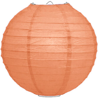 Luxe bol feest lampion - zalmroze - dia 25 cm - papier