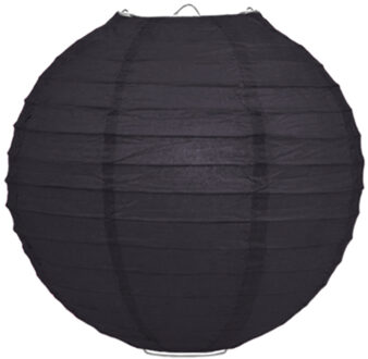 Luxe bol feest lampion - zwart - dia 25 cm - papier