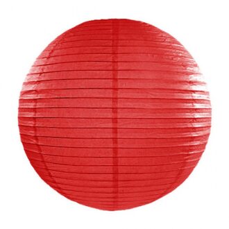 Luxe bol vorm lampion rood 35 cm - Feestlampionnen