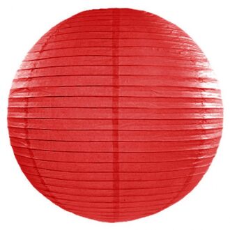 Luxe bol vorm lampion rood 50 cm - Feestlampionnen