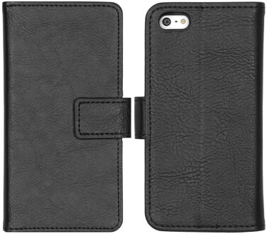 Luxe Booktype iPhone 5 / 5s / SE hoesje - Zwart