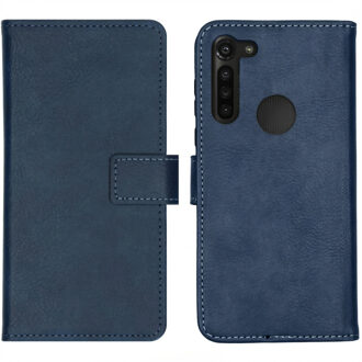 Luxe Booktype Motorola Moto G8 Power hoesje - Donkerblauw