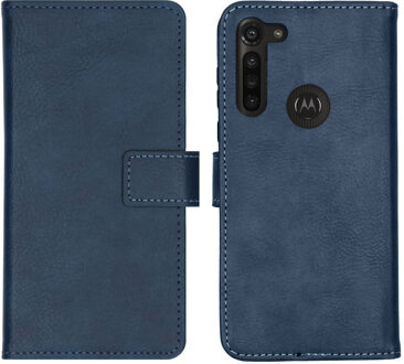 Luxe Booktype Motorola Moto G8 Power hoesje - Donkerblauw