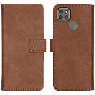 Luxe Booktype Motorola Moto G9 Power hoesje - Bruin