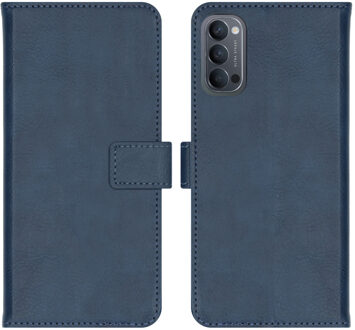 Luxe Booktype Oppo Reno4 5G hoesje - Donkerblauw