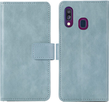 Luxe Booktype Samsung Galaxy A40 hoesje - Lichtblauw