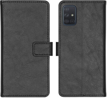 Luxe Booktype Samsung Galaxy A71 hoesje - Zwart