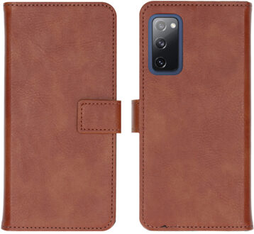 Luxe Booktype Samsung Galaxy S20 FE hoesje - Bruin