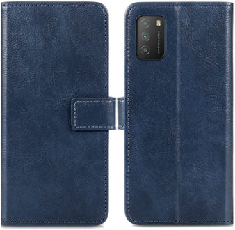 Luxe Booktype Xiaomi Poco M3 hoesje - Donkerblauw