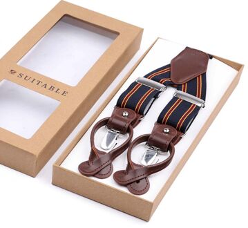 Luxe Bretels Streep Navy - Multicolour