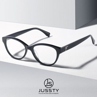 Luxe Cat Eye Optische Glazen Frame Vrouwen Acetaat Bijziendheid Recept Brillen Frame Dames Clear Custom Eyewear Frame zwart