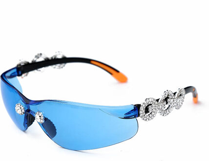 Luxe Diamant Zonnebril Mannen Vrouwen Mode Piloot Mannelijke Bril Vrouwen Cat Eye Brillen Cool Clear Lens UV400 1