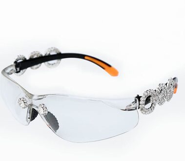 Luxe Diamant Zonnebril Mannen Vrouwen Mode Piloot Mannelijke Bril Vrouwen Cat Eye Brillen Cool Clear Lens UV400 3