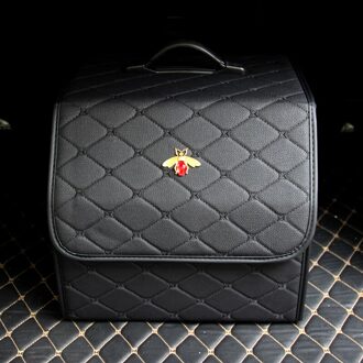Luxe Diamond Bee Lederen Voertuig Gemonteerde Opbergdoos Diverse Opslag En Sorteren Box Auto Accessoires