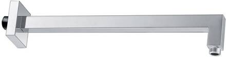 Luxe Douche-Arm Vierkant Muurbevestiging 40 cm Chroom Aqua Splash