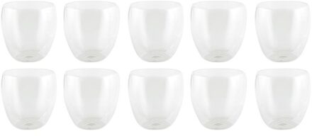 Luxe dubbelwandige theeglazen - 10x stuks - 200 ml - Koffie/thee bekers en glazen
