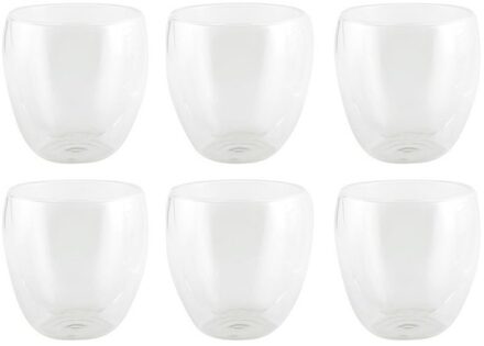 Luxe dubbelwandige theeglazen - 6x stuks - 200 ml - Koffie/thee bekers en glazen